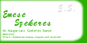 emese szekeres business card